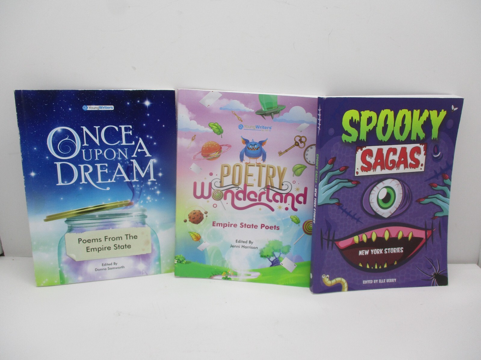 3 New York State Poetry Story Books, Spooky Sagas, Poetry Wonderland, Etc