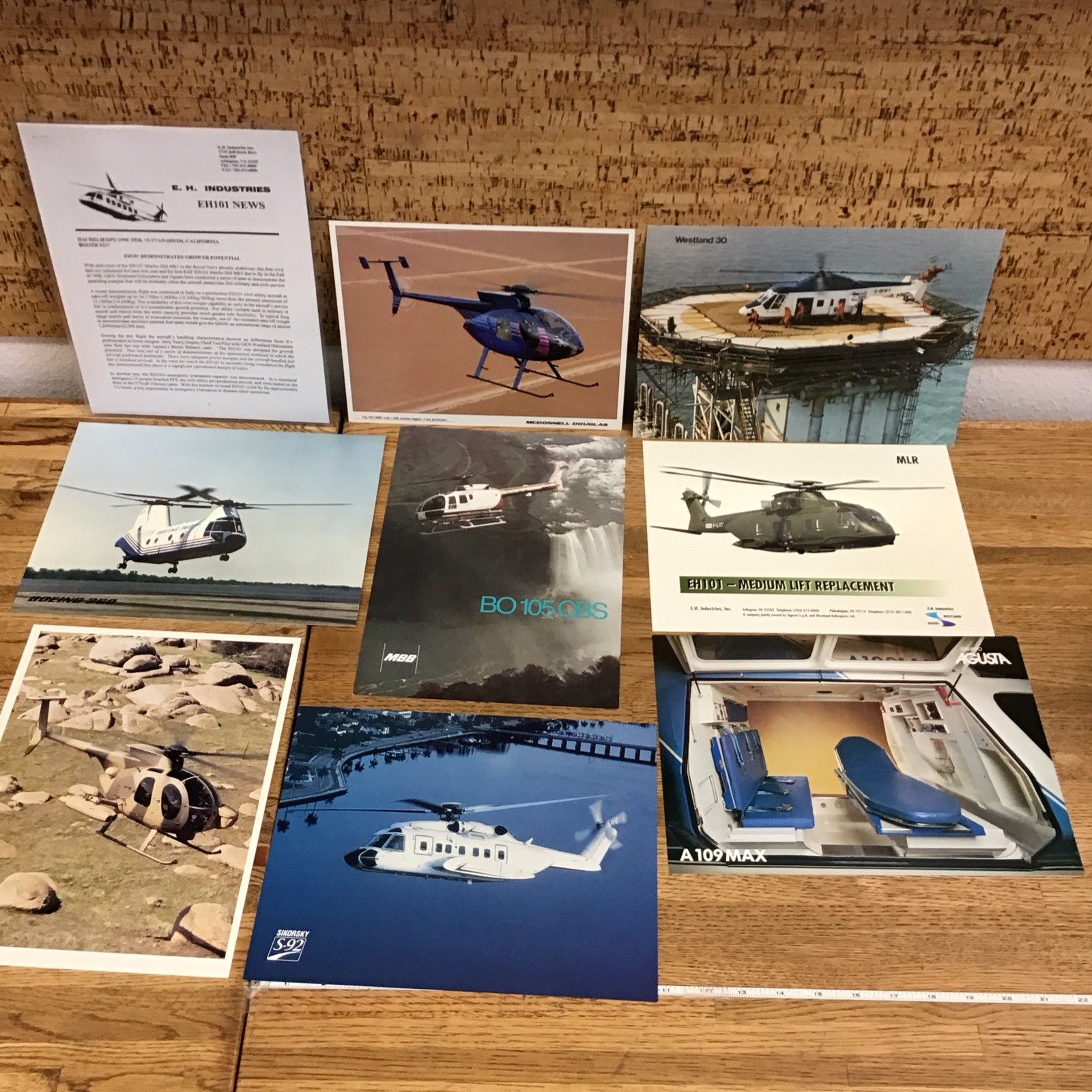Misc. HELICOPTER Lot Original Ads PROMO Photos Specs NEWS Etc. – LL5.63