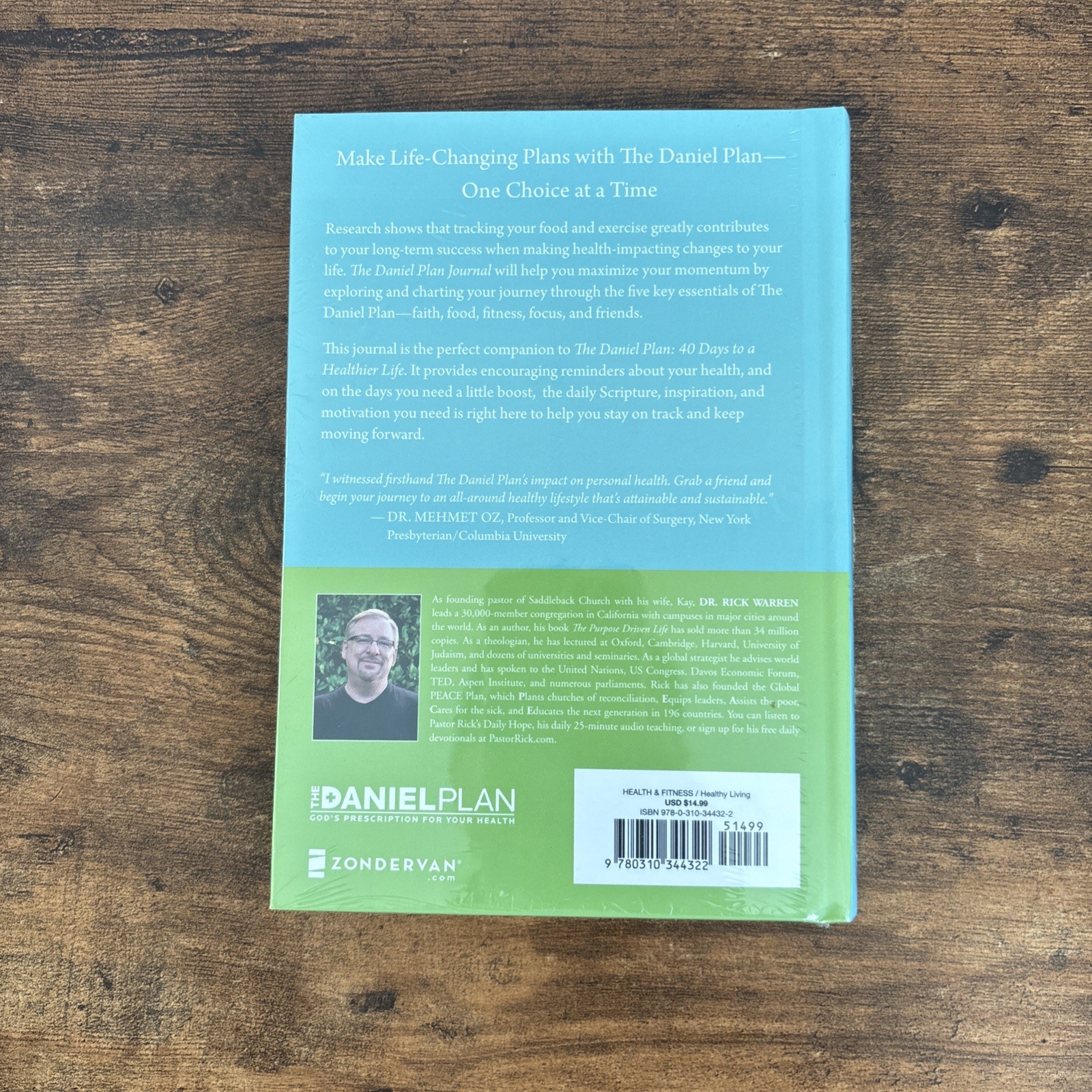 The Daniel Plan Journal : 40 Days to a Healthier Life by Rick Warren (2013,…