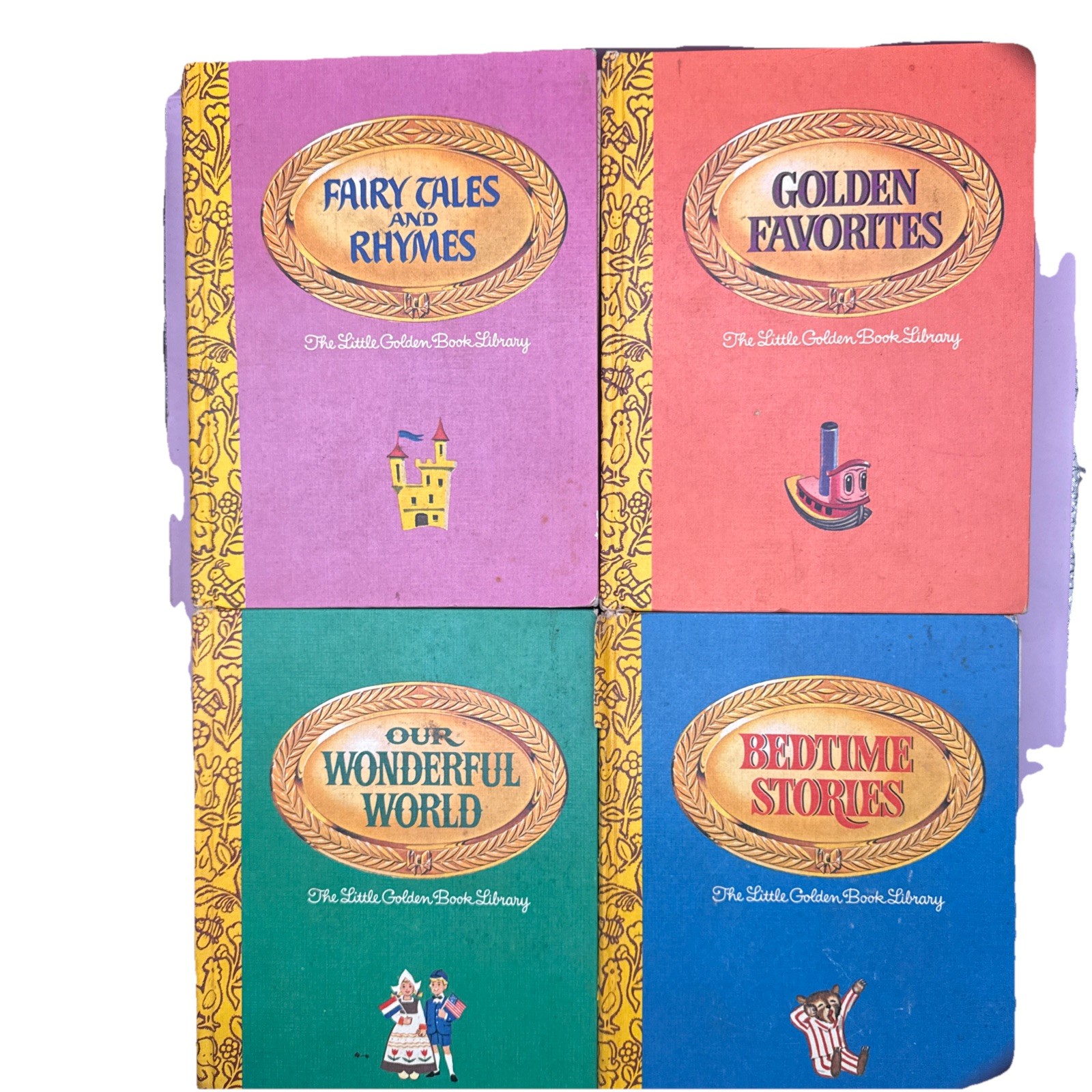 Vintage The Little Golden Book Library 1969 Four Book Boxed Set Hardcovers