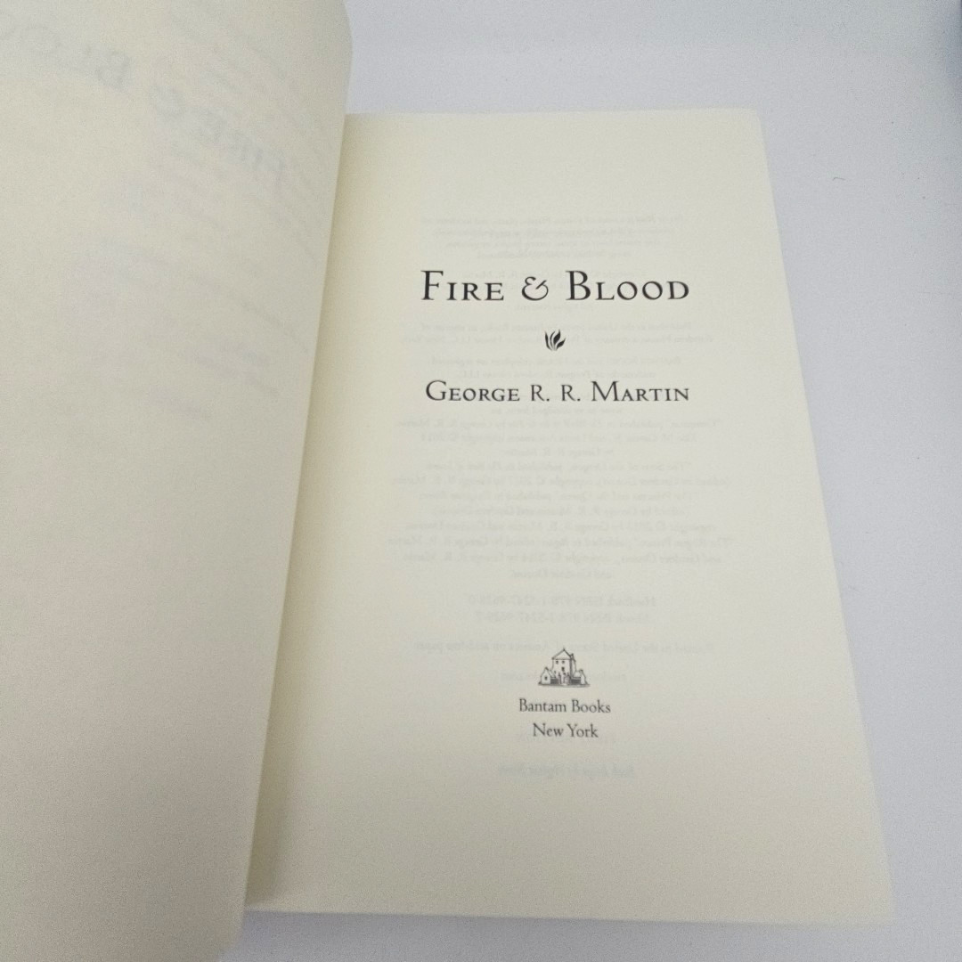 Fire & Blood by George R.R. Martin (2018 Hardcover DJ 1st/1st VG Illustrated)