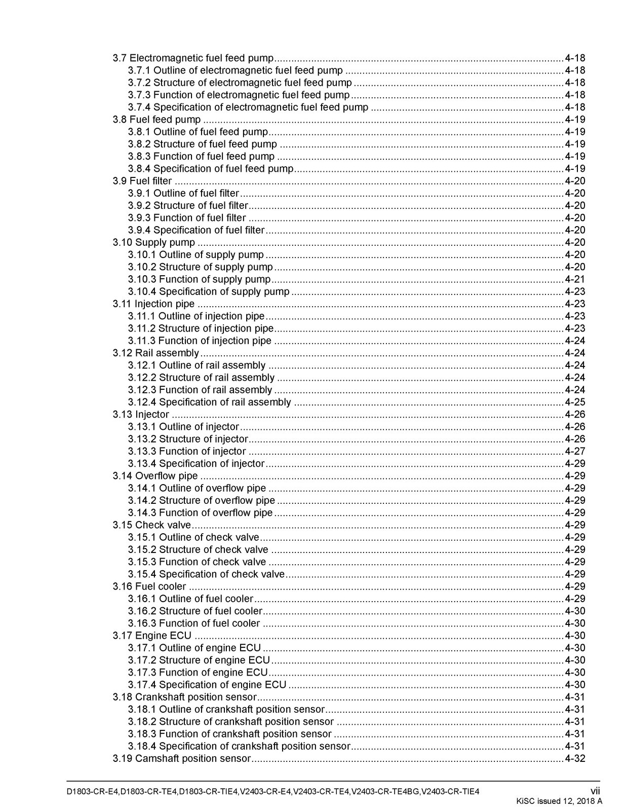 KUBOTA D1803-CR V2403-CR Diesel Engine Workshop Manual – SPIRAL BOUND – JACKET