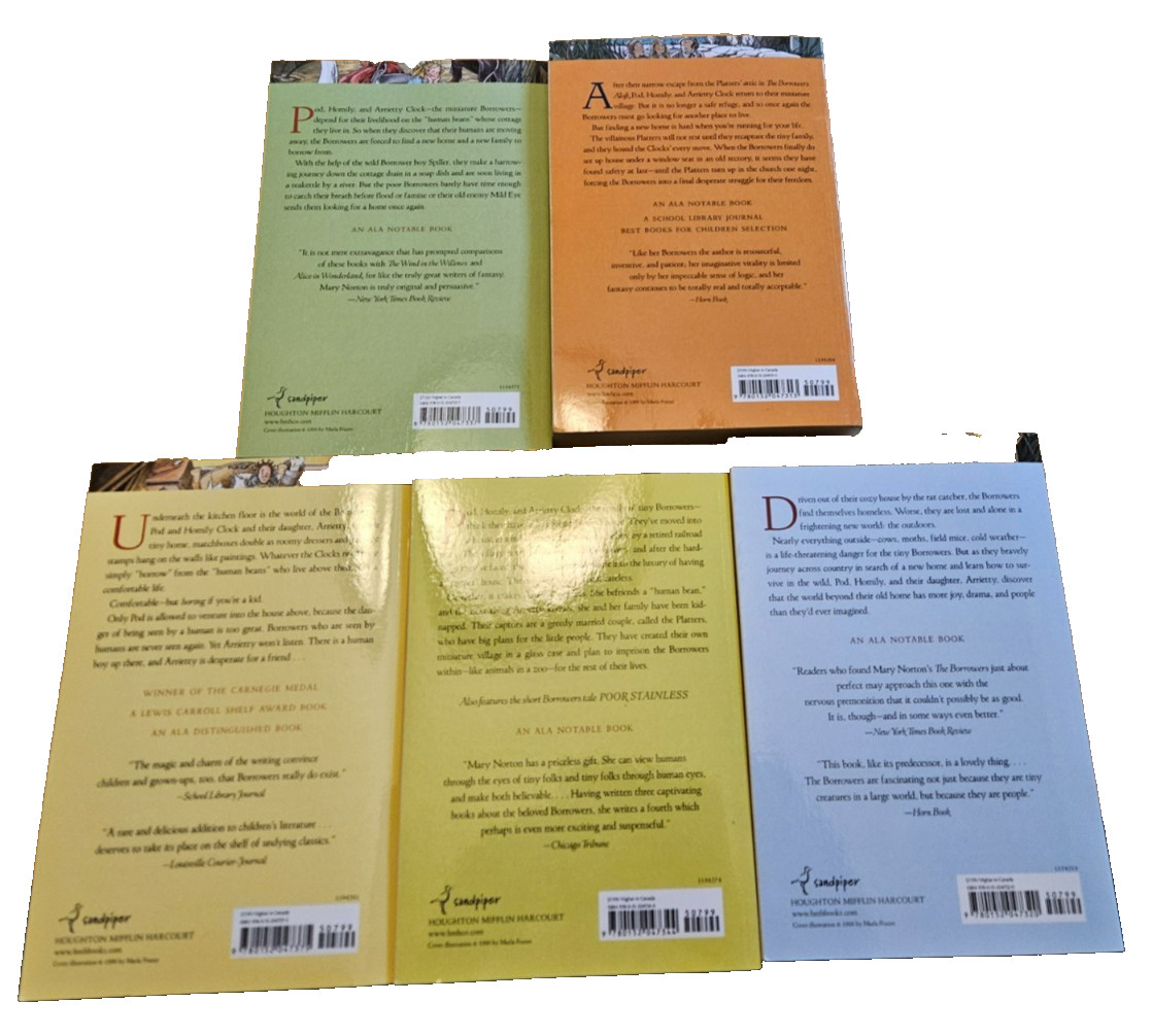 Lot 5: The Borrowers Set Paperback Books Avenged afloat aloft afield