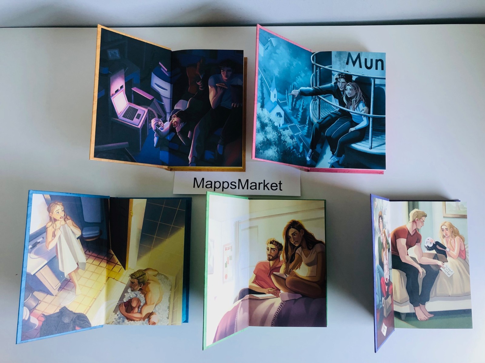 SIGNED Off-Campus Set Books 1-5 by Elle Kennedy ILLUMICRATE AFTERLIGHT EXCLUSIVE
