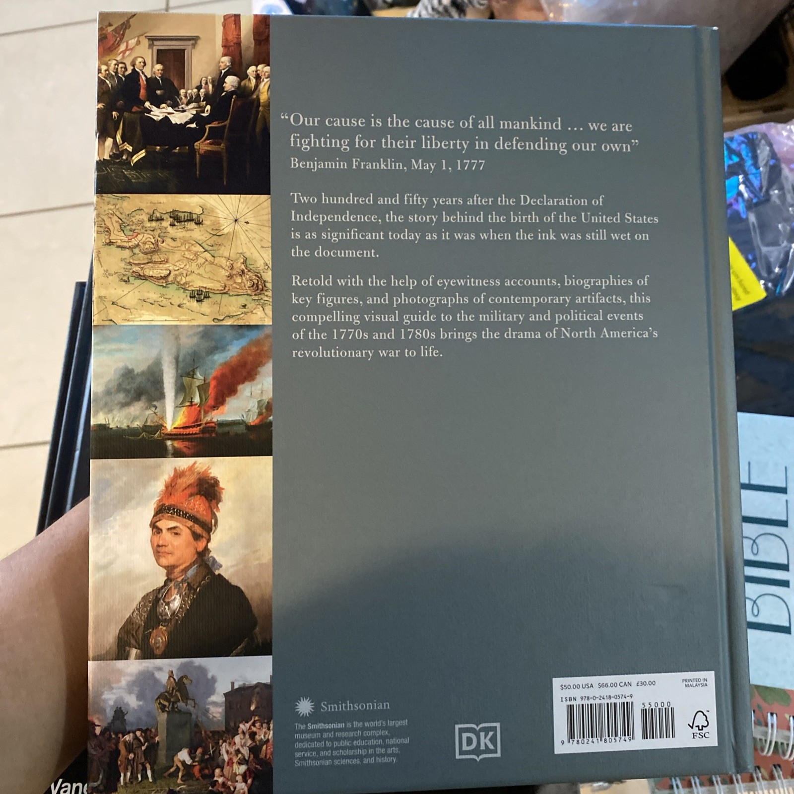The American Revolution: A Visual History by DK Hardcover Book
