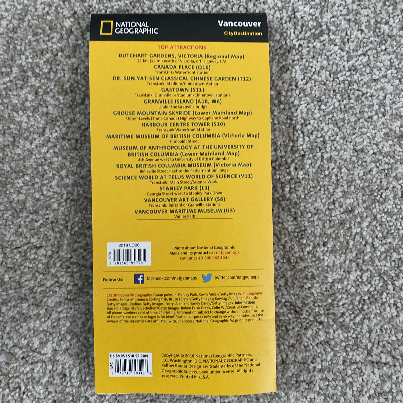 Vancouver by National Geographic Maps Staff (2018, Sheet Map, Folded)