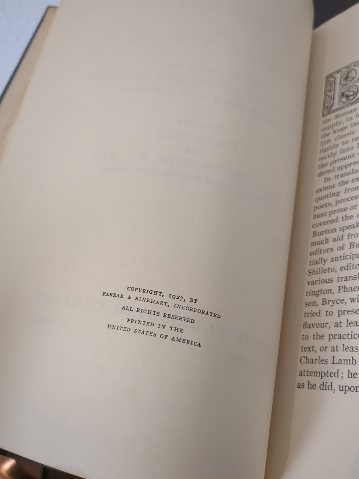 The Anatomy Of Melancholy by Robert Burton HC 1927 Tudor Publishing Company