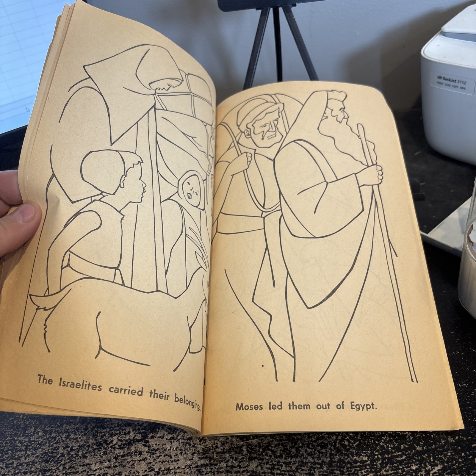 Paperback Coloring Book BIBLE STORIES TO COLOR Dell 1956 About 50 pages