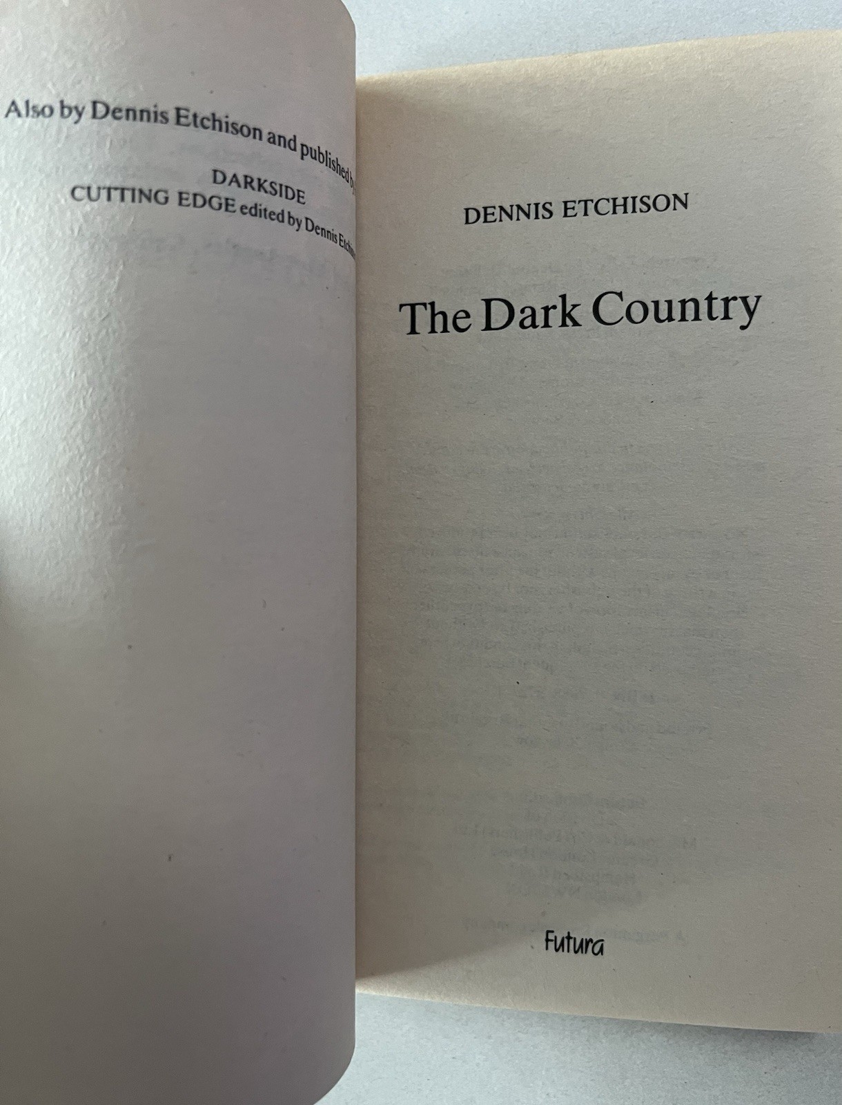 Vintage 1982 The Dark Country Dennis Etchison Paperback Horror Fiction Book