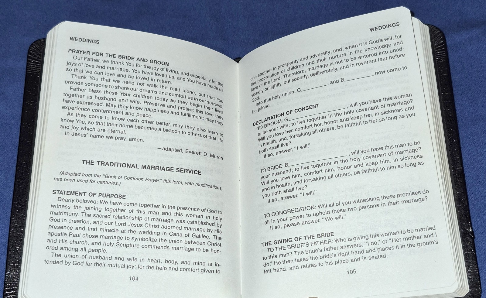 Christian Minister’s Manual Roderick E Huron, Black Imitation Leather 1984 1991