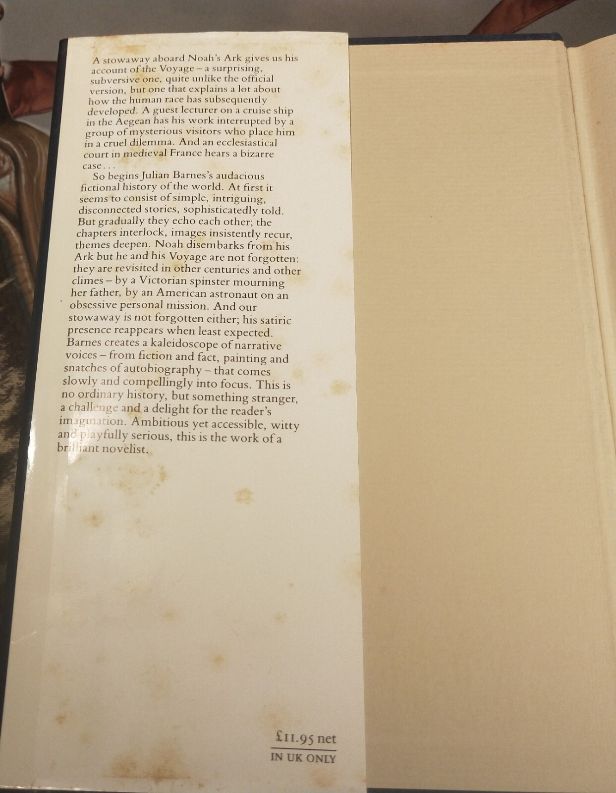 A History of the World in 10 1/2 Chapters Barnes, Julian WILL COMBINE POSTAGE
