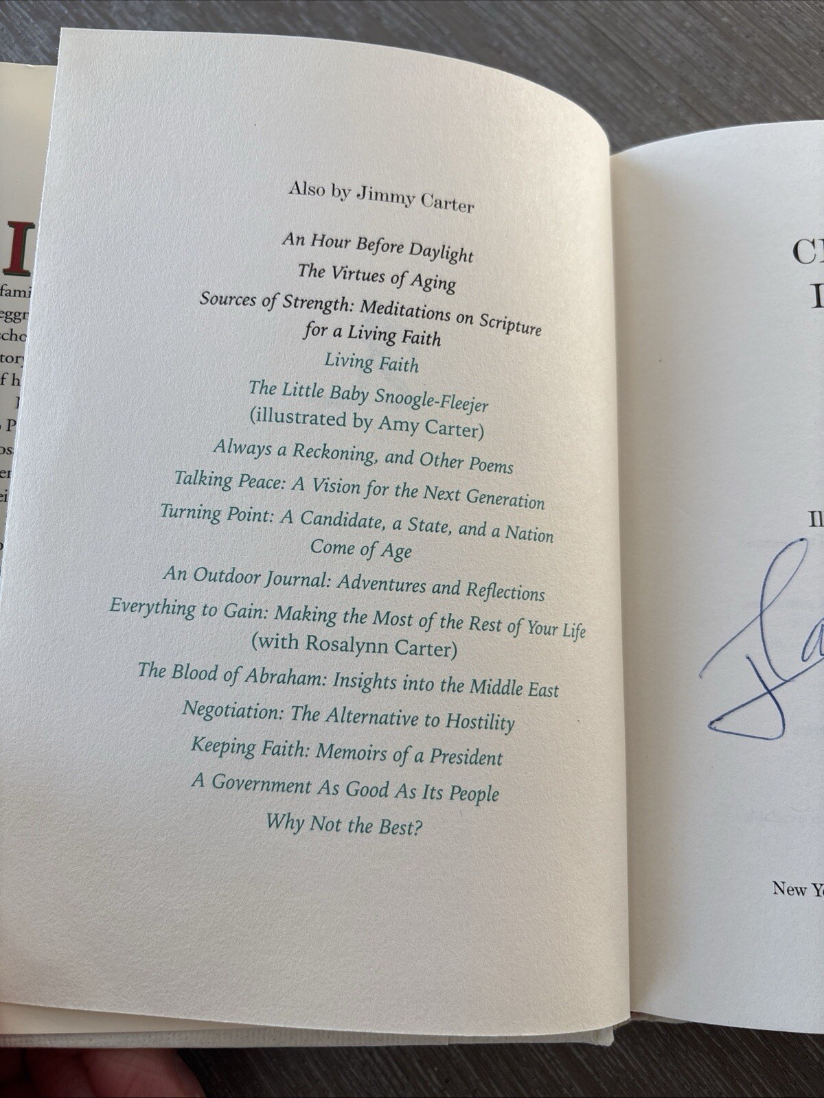 Jimmy Carter President SIGNED AUTOGRAPHED Christmas In Plains HC 1st Ed Print