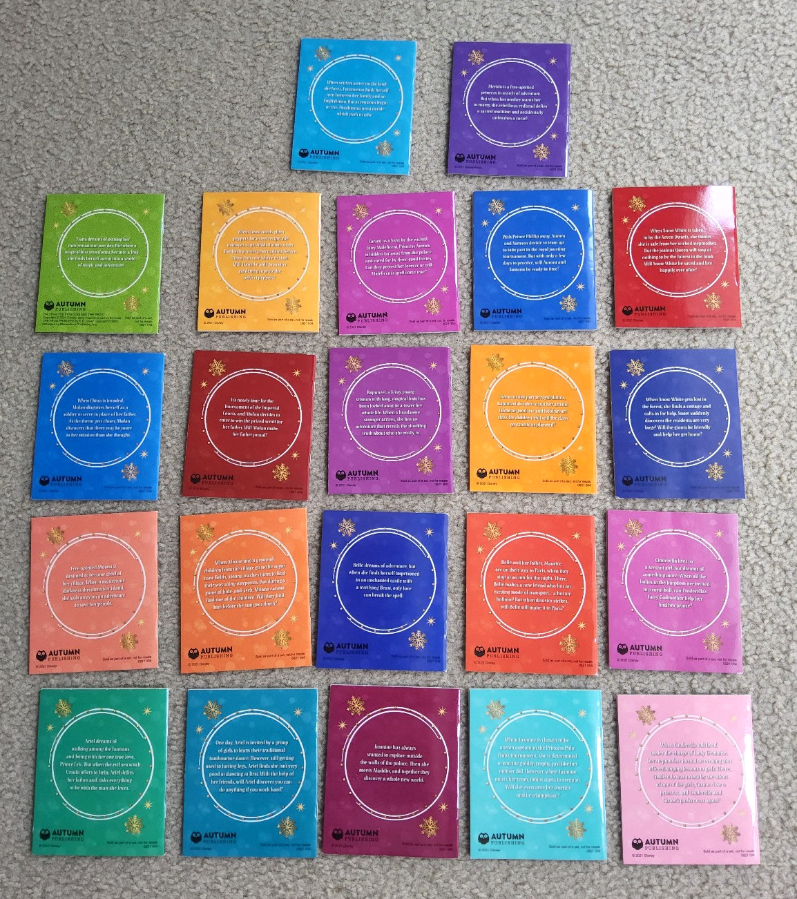 Disney Princess Mini Book Storybook Collection lot of 22 Autumn Publishing 2021