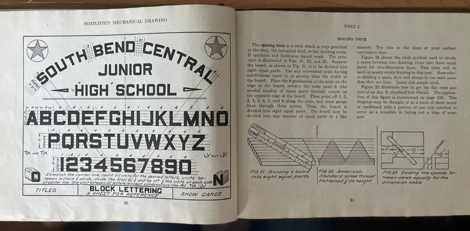 SIMPLIFIED MECHANICAL DRAWING Thurman Crook 1946 Reprint