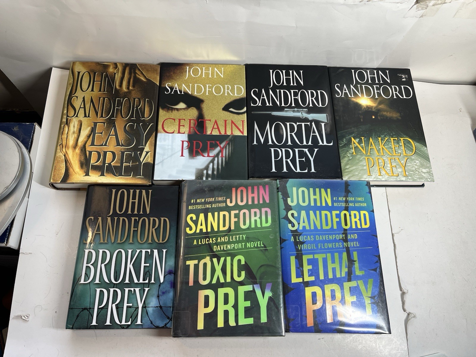John Sandford PREY Series Lot 7 Hardcover Novels Lucas Davenport Books Detective