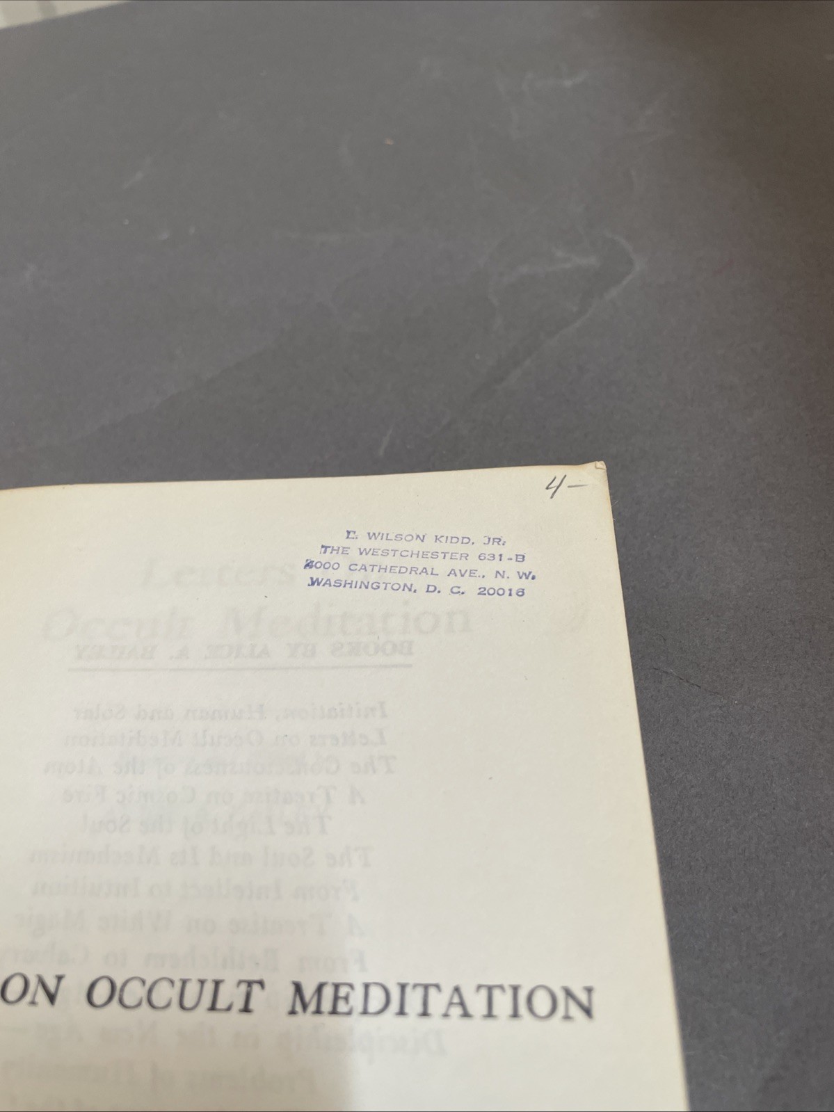 Letters on Occult Meditation Alice A. Bailey 1974 Lucis Publishing Company