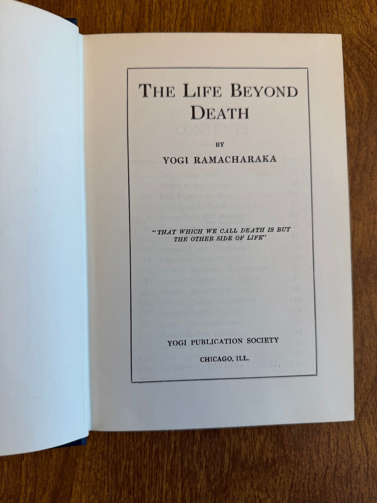 The Life Beyond Death – Yogi Ramacharaka HC 1937 EUC