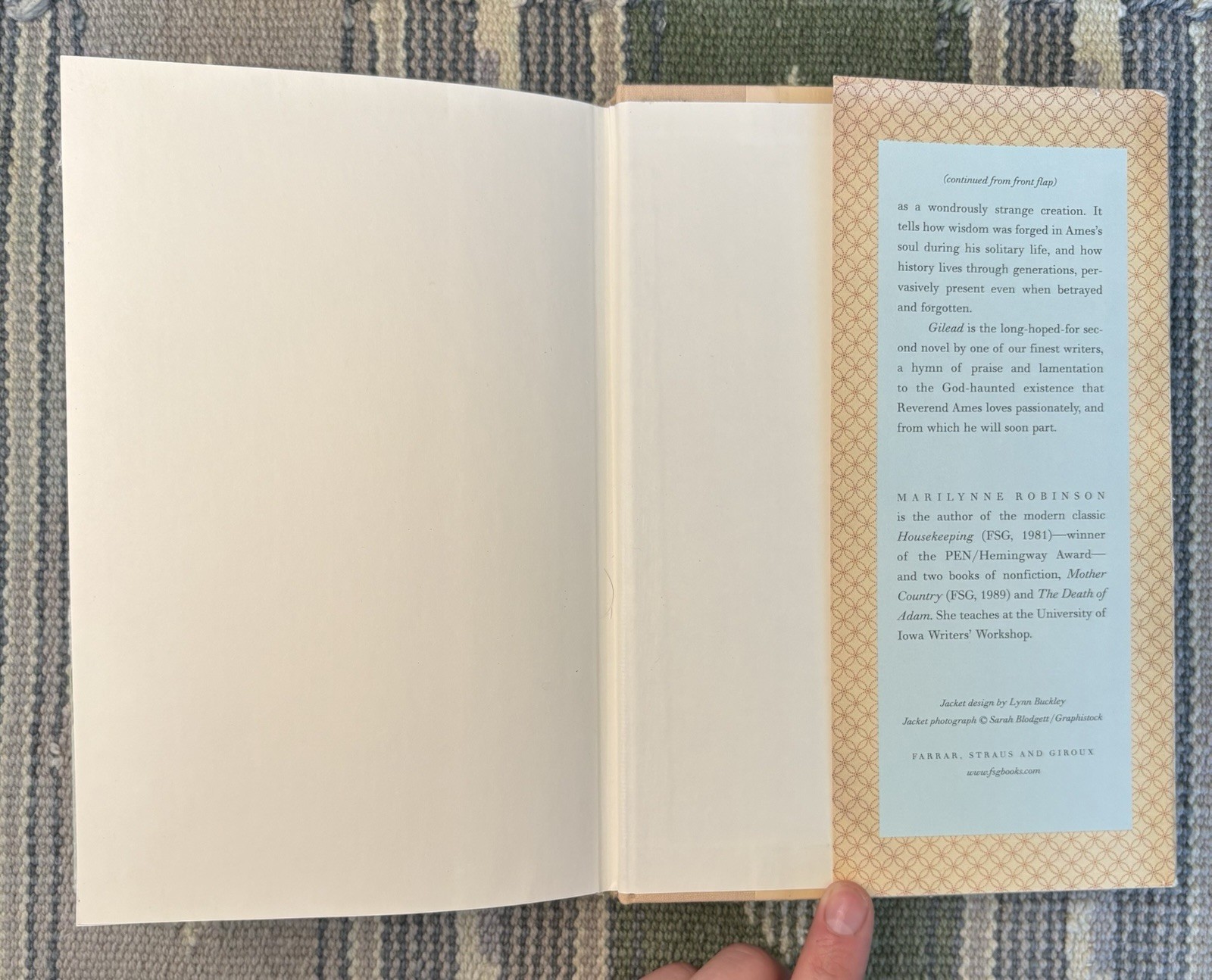 Gilead by Marilynne Robinson — First Edition, First Printing (2004)