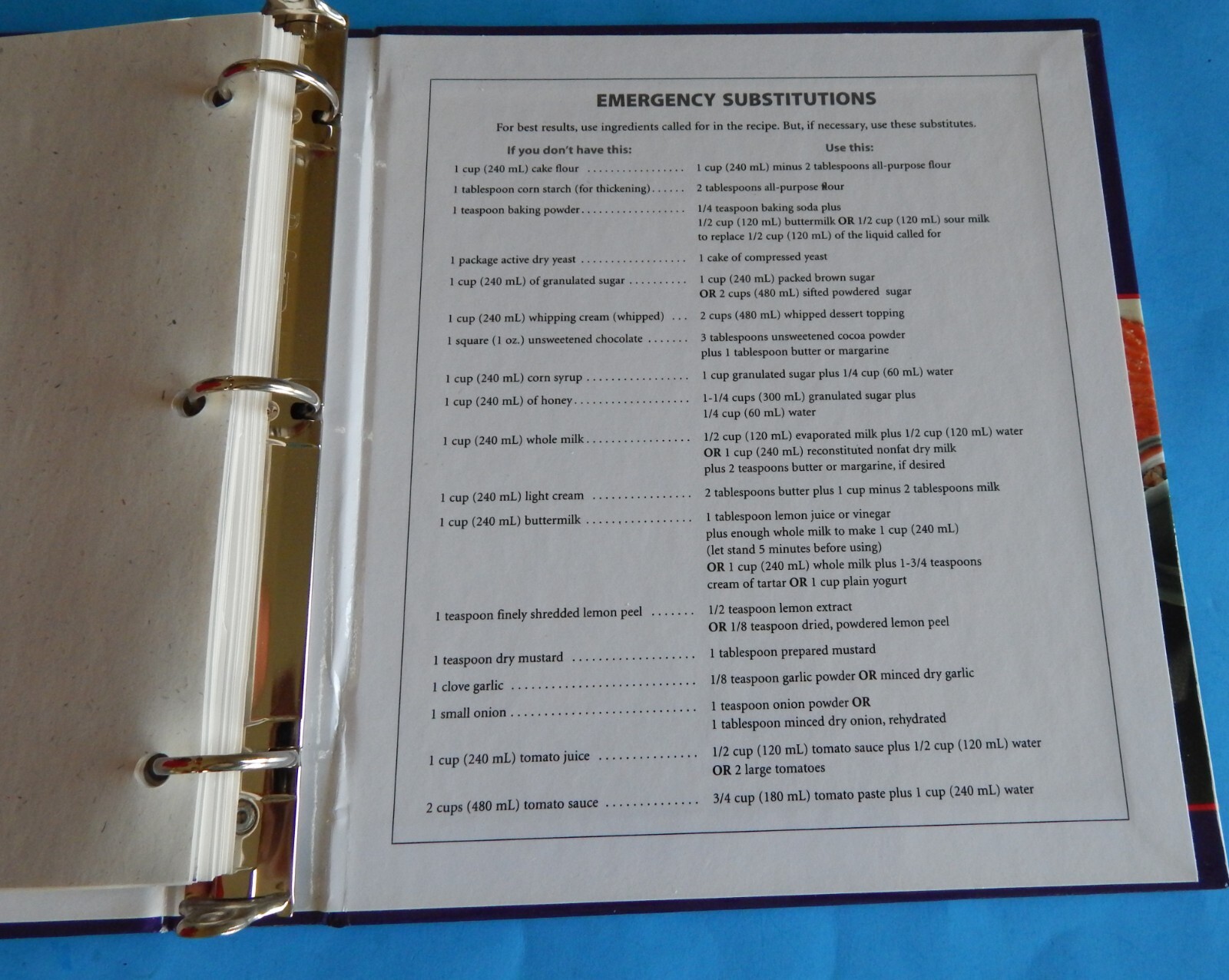 Vita-Mix Whole Food Recipes 3-Ring Tabbed Binder Cookbook