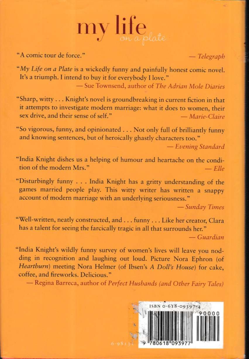 My Life on a Plate by India Knight Hardcover Very Good