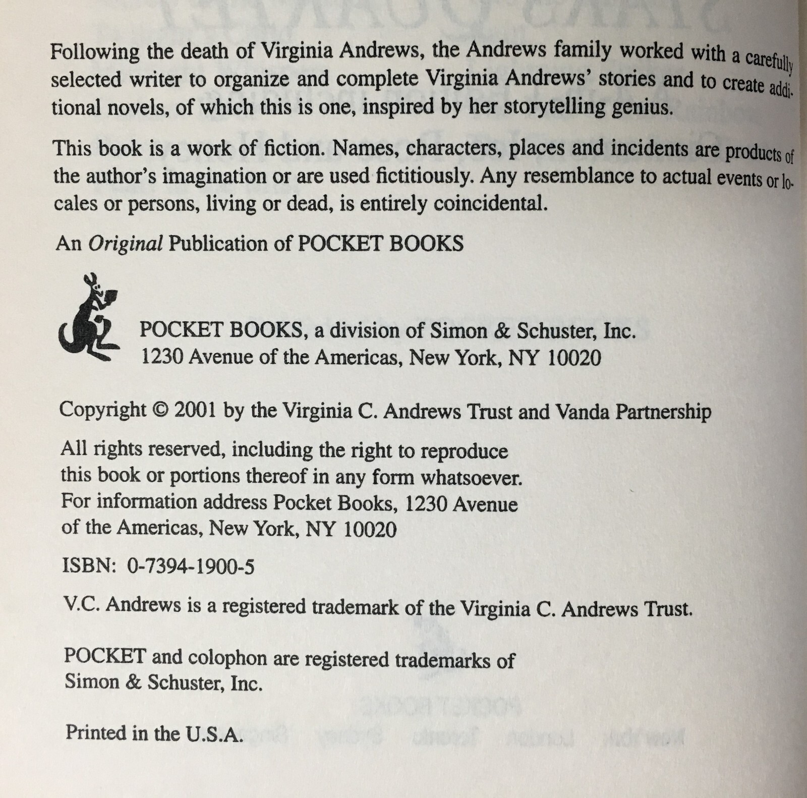 The Shooting Stars Quartet (A 4-in-1) By V. C. Andrews – 2001 Hardcover Book