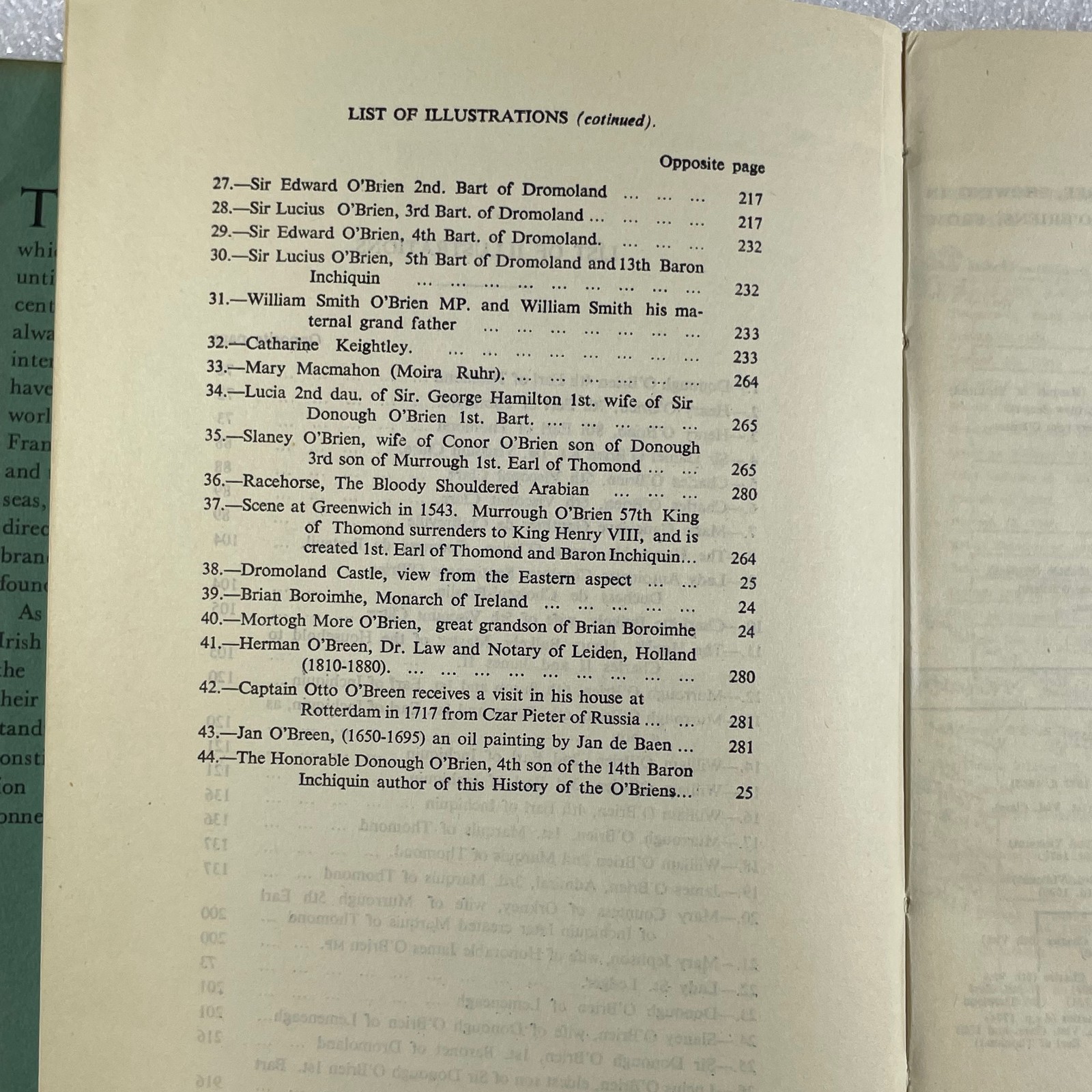 History of the O’BRIENS : from Brian Boroimhe A.D. 1000 to 1945 HCDJ illustrated