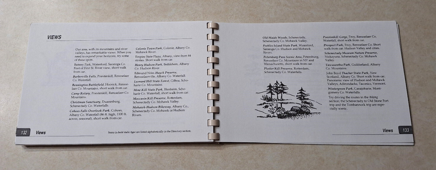 Vintage Capital Region Schenectady NY Hiking Guide Book Camping Albany Saratoga