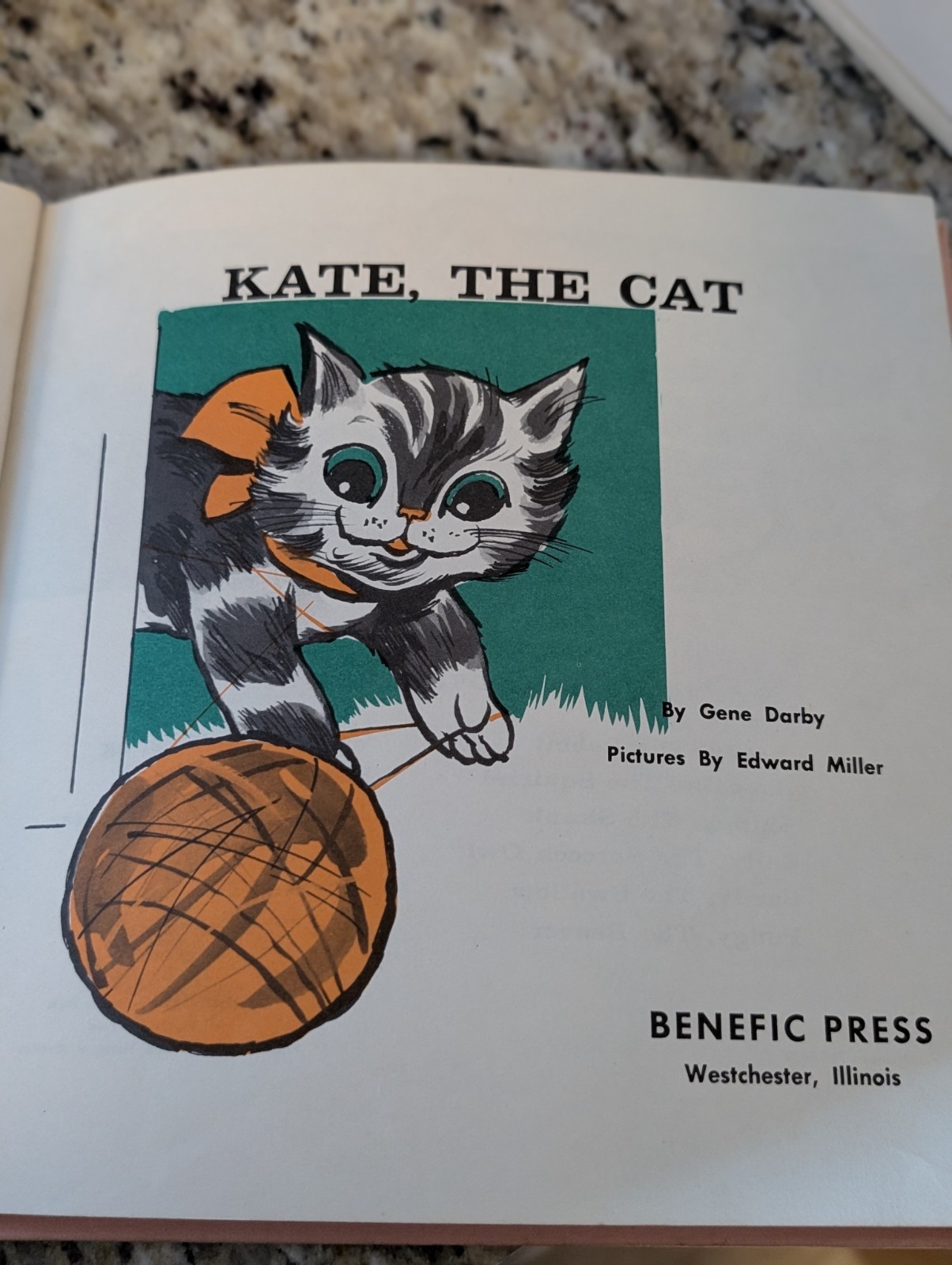 Kate, the Cat by Gene Darby Vintage 1969 Book Animal Adventure Series Hardback