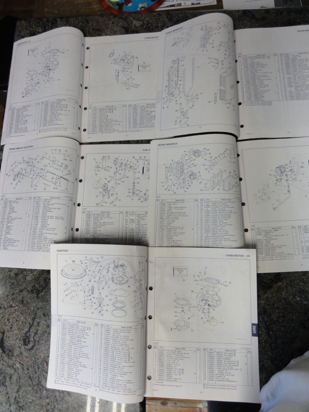 28 Evinrude Johnson Outboards Service Final Edition Parts Catalogs Lg Lot 1992