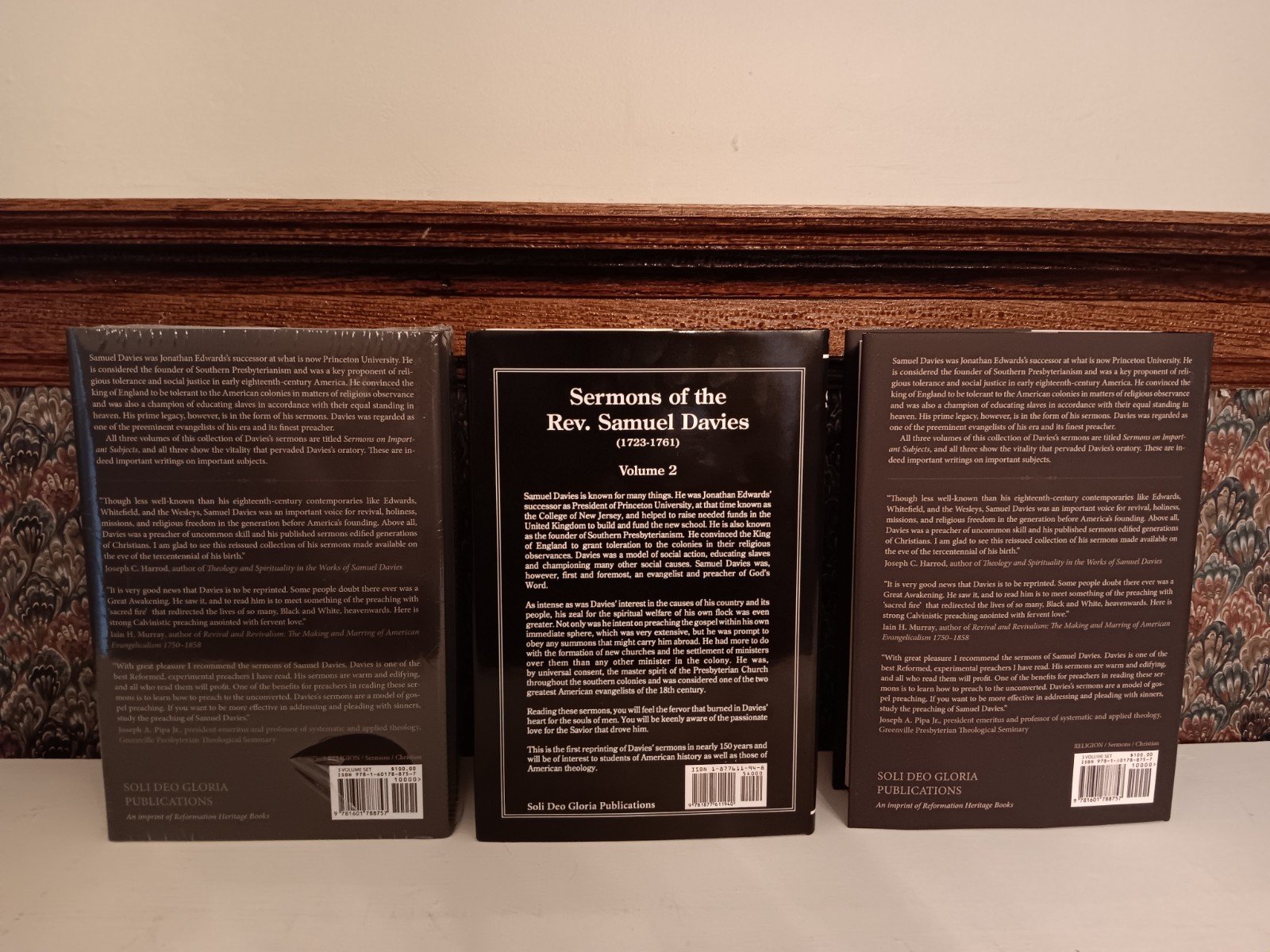 Sermons Of Samuel Davies Complete 3 Volume Set Soli Deo Gloria New & Rare