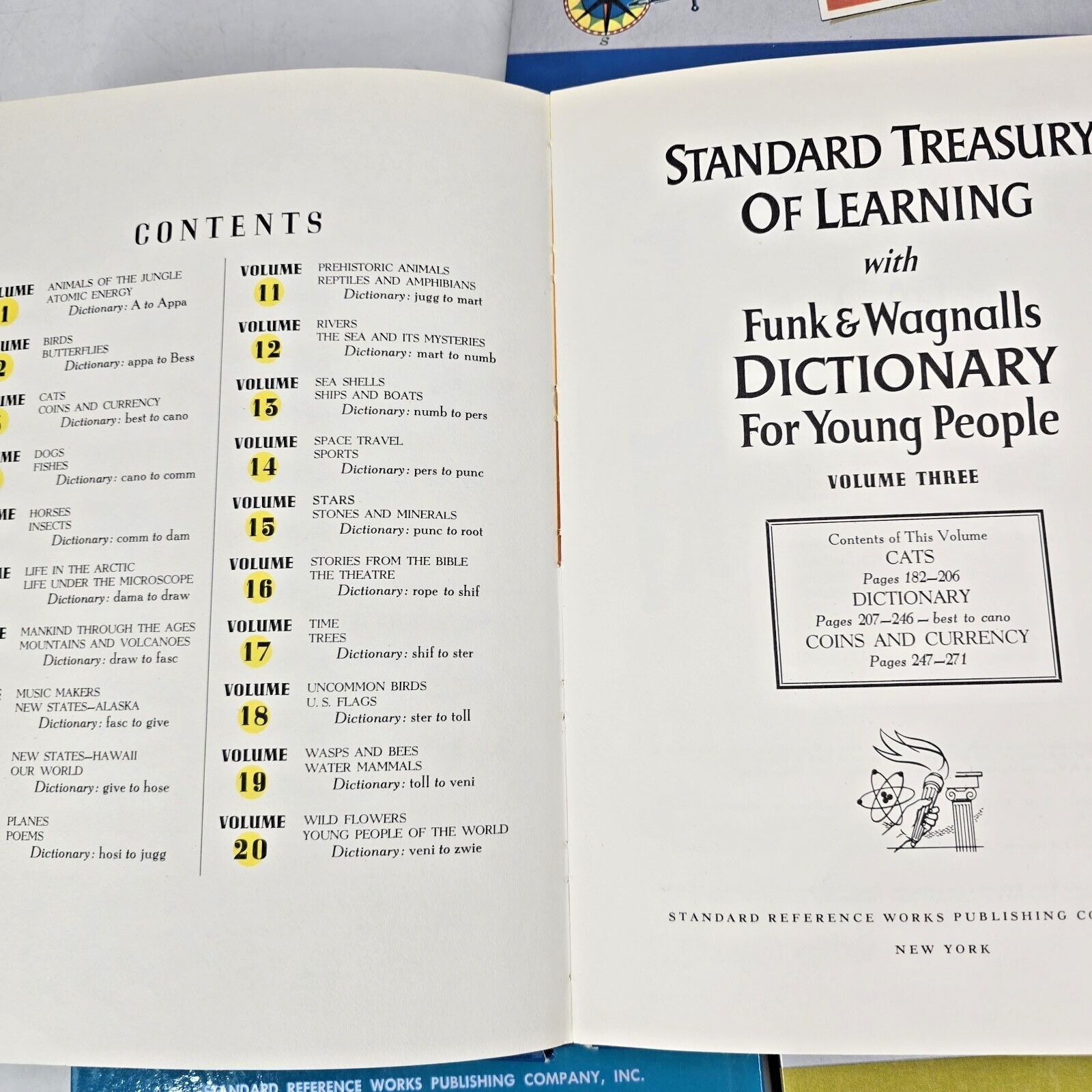 Funk And Wagnalls Standard Treasury of Learning Dictionary Animals More 5 Books
