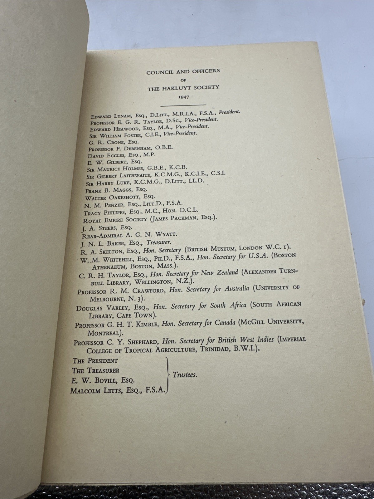 Travels Abbe Carré India 3 Vol Hakluyt 1947 Inscribed Set (AB114)