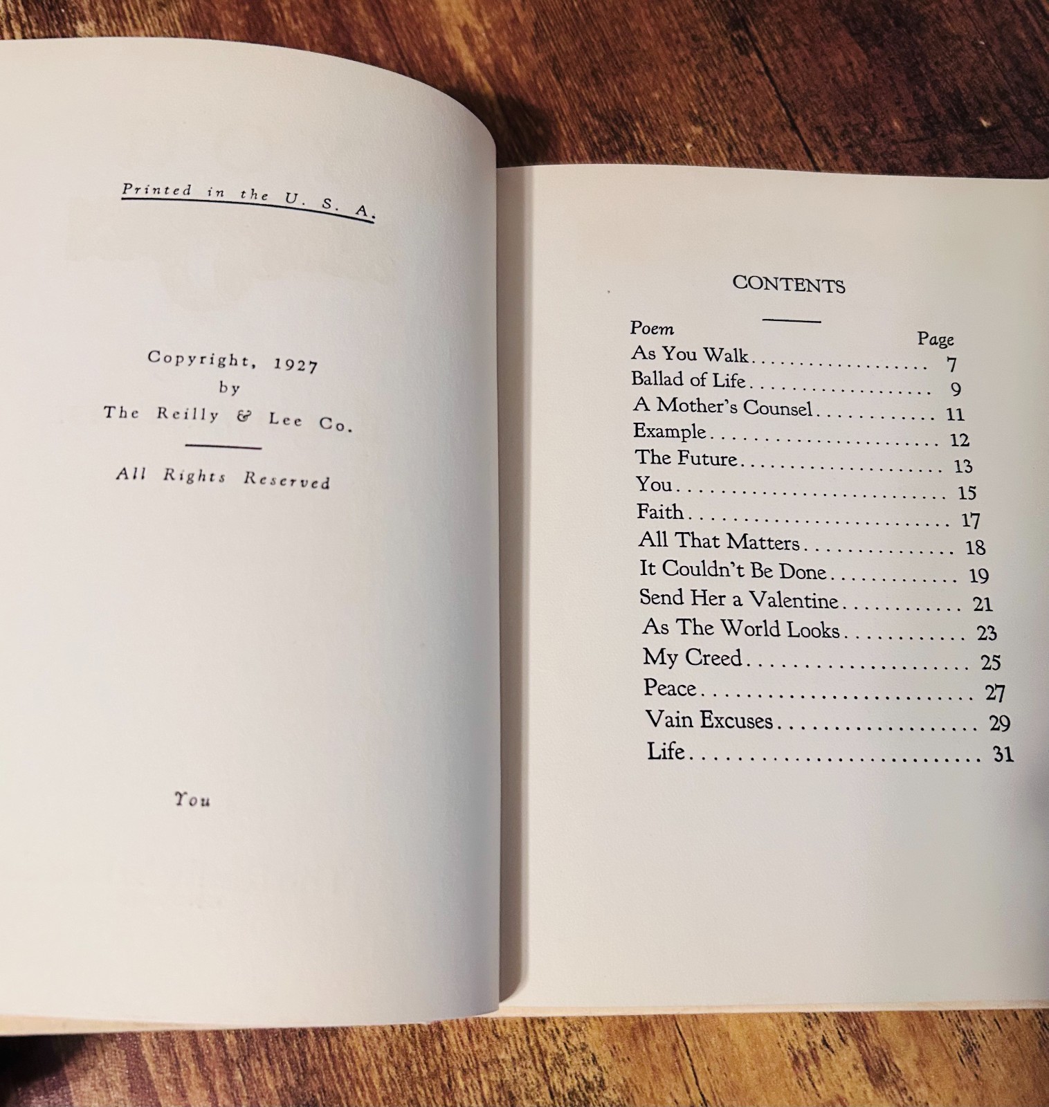 You by Edgar A. Guest 1927 1st Edition HC Armed Forces