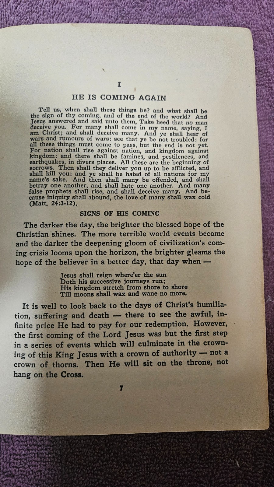 ‡ ✝️ Second Coming of Christ by DeHann • VTG 1944 HC 3rd Ed • Reader copy only