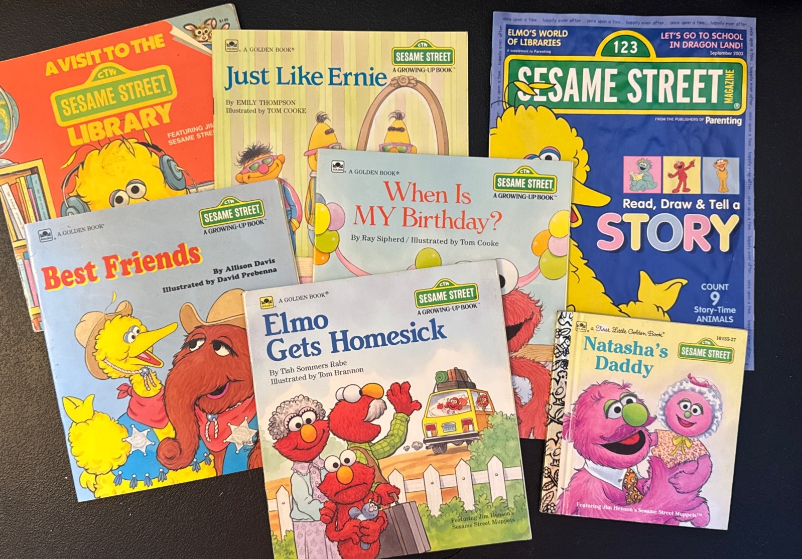 sesame street books lot Of 7. Some Vintage. See Pictures & Description