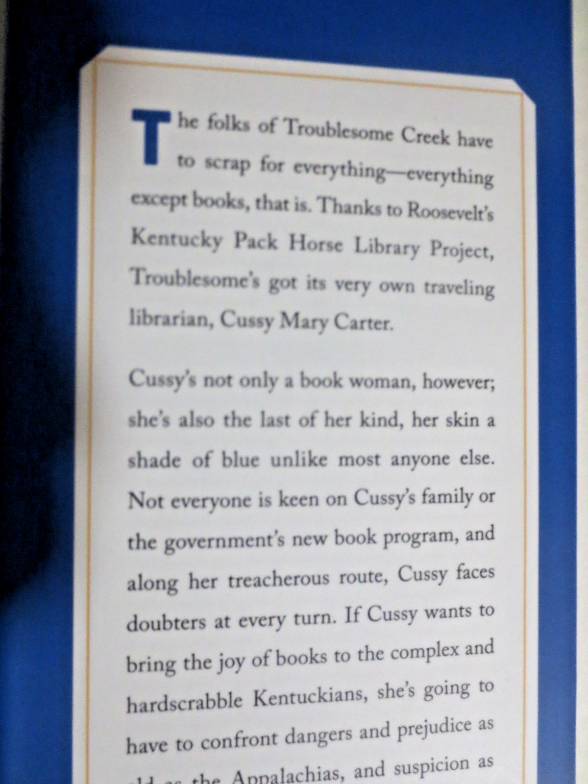 Book Woman of Troublesome Creek by Kim Michele Richardson Hardcover Dustcover