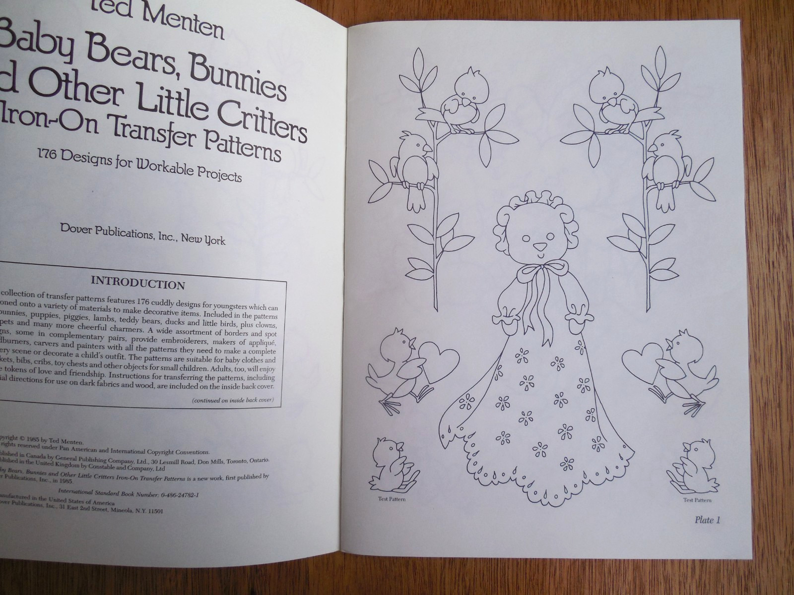 Dover Needlework Iron-On Transfers Booklet „Baby Bears*Bunnies & Other Critters