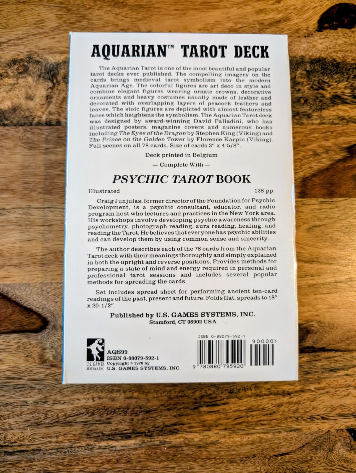 Aquarian Tarot Deck/Book Set by David Palladini + Psychic Tarot RARE OOP VTG
