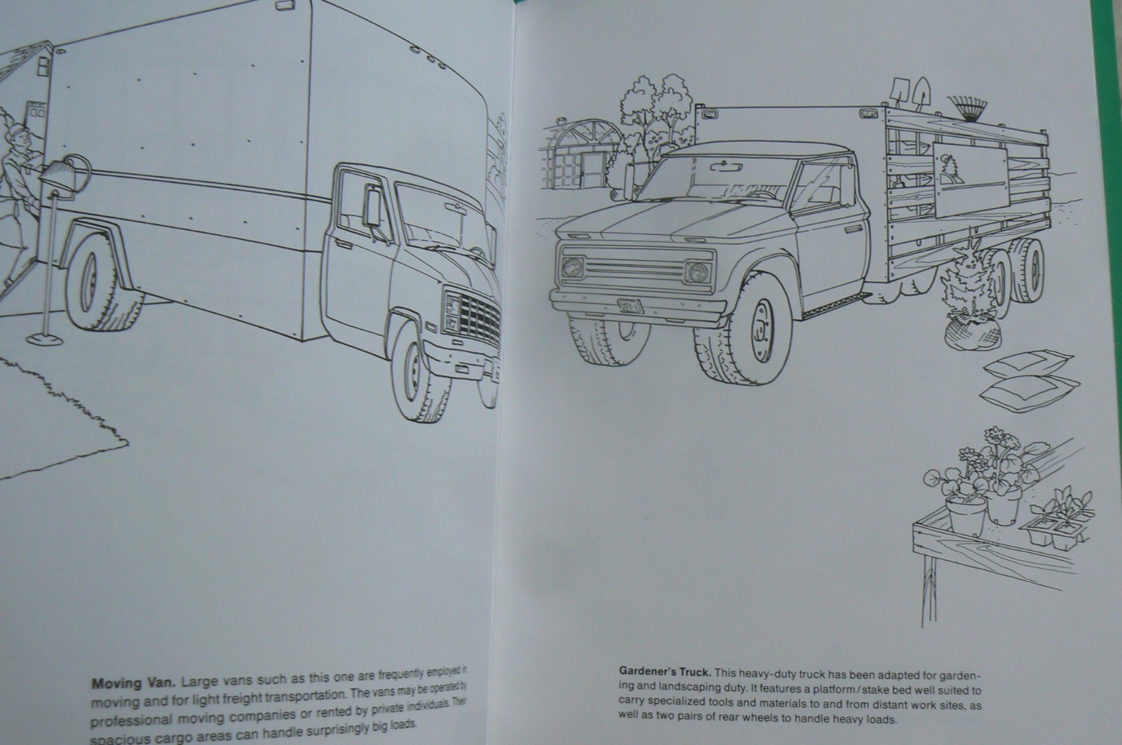 TRUCKS Coloring Book, Steven Petruccio, Dover 1995 BRAND NEW! 32-pages