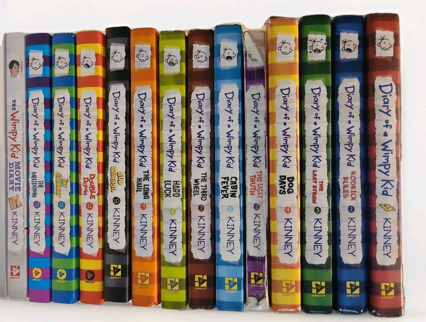 Lot of 13: Diary of a Wimpy Kid by Jeff Kinney HC Books + 1 PB + 2 Dups
