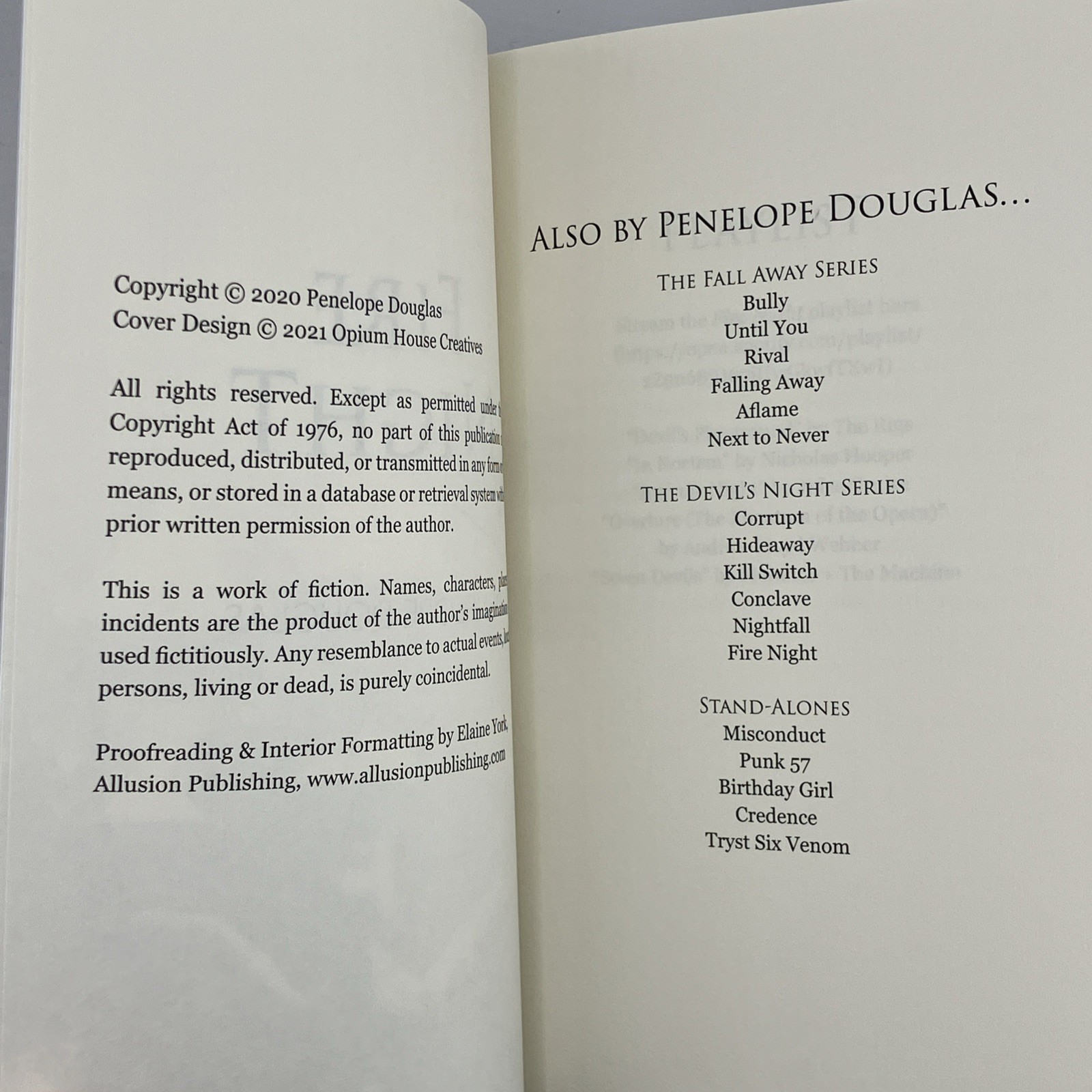 Devils Night Series Set By Penelope Douglas OOP Cover Art Nightfall Is Signed