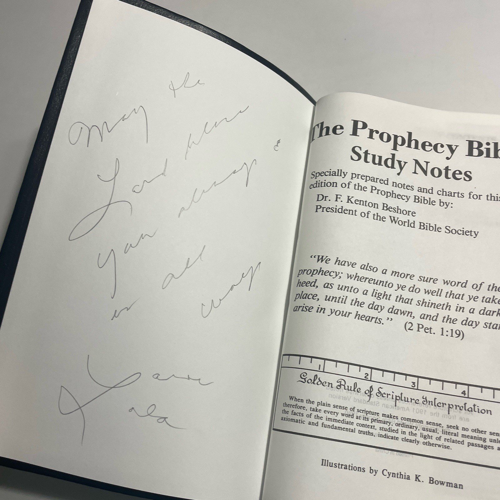 Original American Standard Doc Beshore Prophecy Study Bible ASV 1901 Cowhide