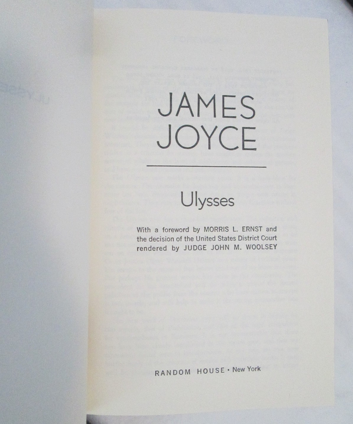 James Joyce 3 Book Set Viking Random House Ulysses Finnegan’s Wake Dubliners HC