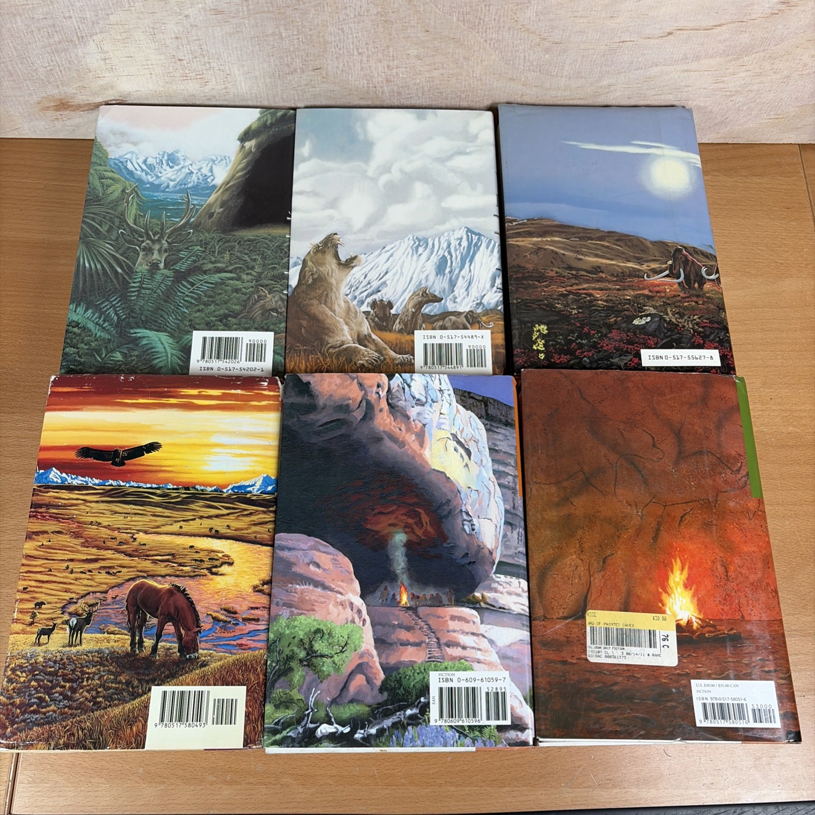 Complete Set Series Lot of 6 Earth’s Children Books by Jean Auel HARDCOVER