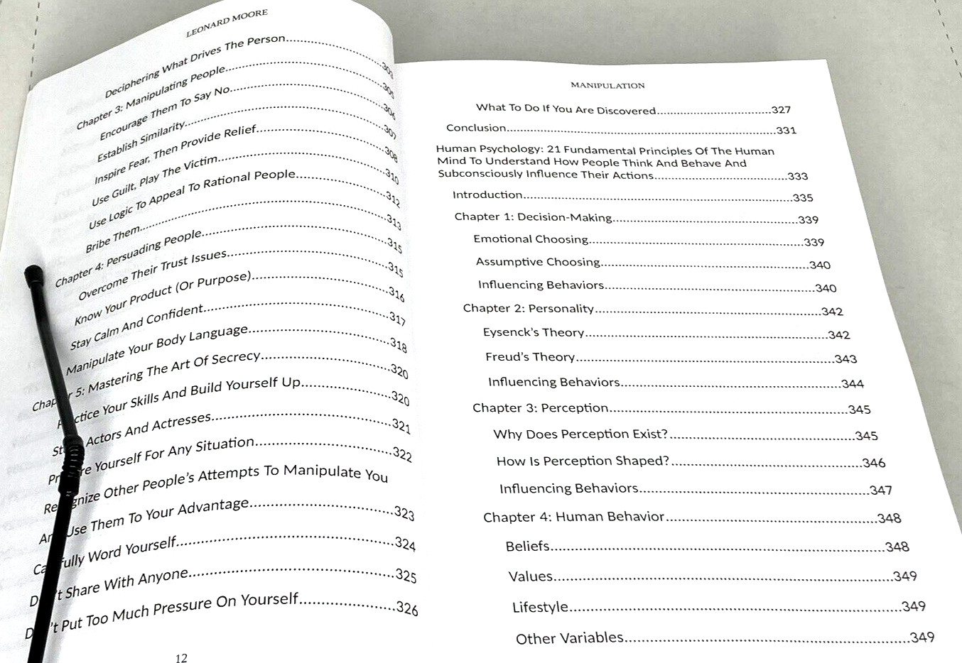 preowned, MANIPULATION (6 manuscripts) MOORE, 396 pages, 2018, VGC