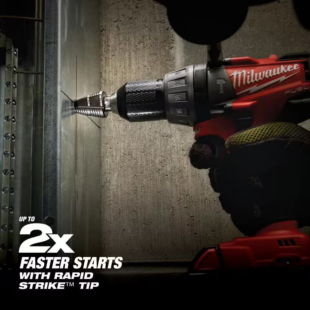 1/8 In. – 1/2 In. #1 Black Oxide Step Drill Bit (13-Steps)