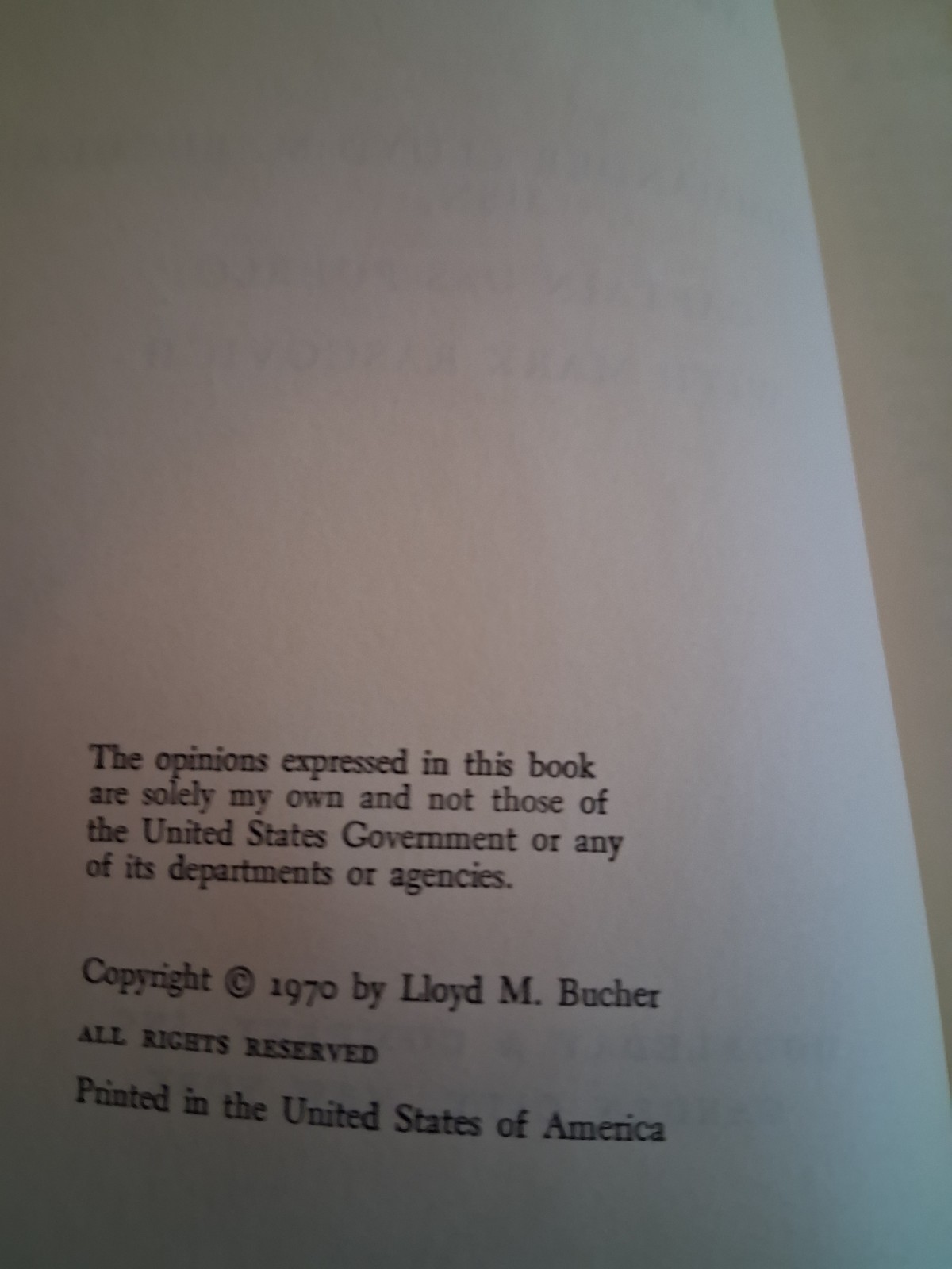 Bucher: My Story