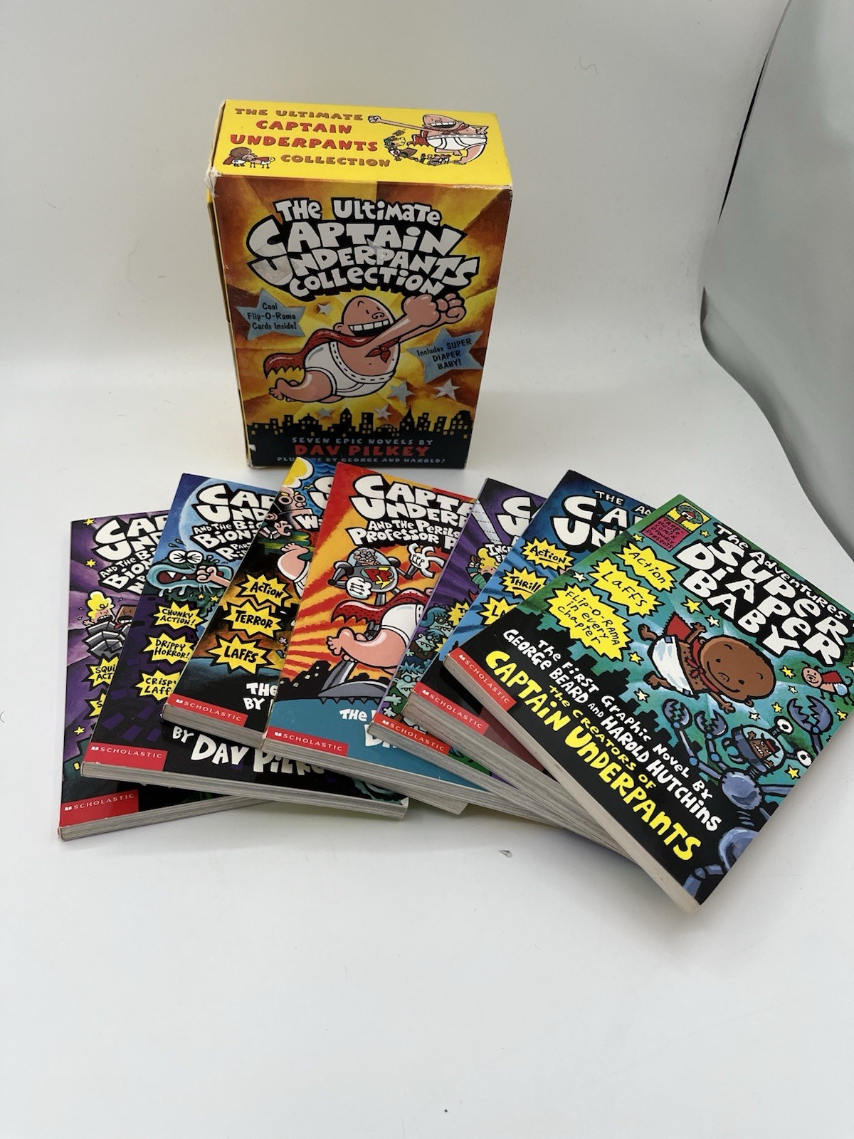 The Ultimate Captain Underpants Collection 8 Books Box Set Dave Pilkey PB