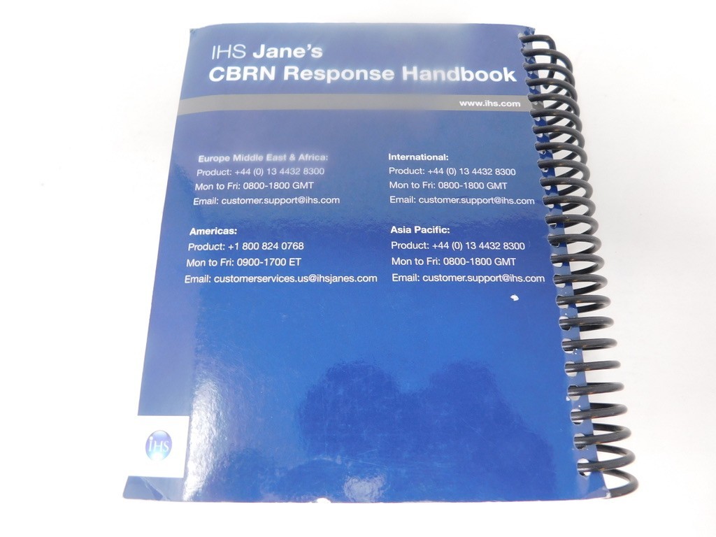 IHS Jane’s CBRN Response Handbook Fourth ed. USED GOOD Spiral bound