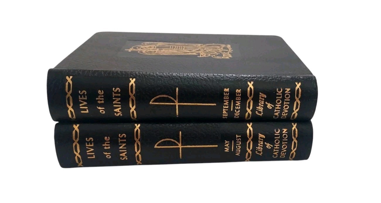 1961 Lives of the Saints, Library Catholic Devotion. Decorative, Religious Books